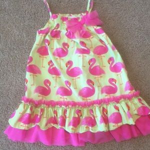 Bonnie jean girls sz5 flamingo sun dress